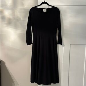 Reformation Black Long Sleeve Dress